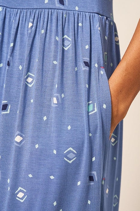 ZOE ECO VERO JERSEY DRESS BLUE MULTI 3