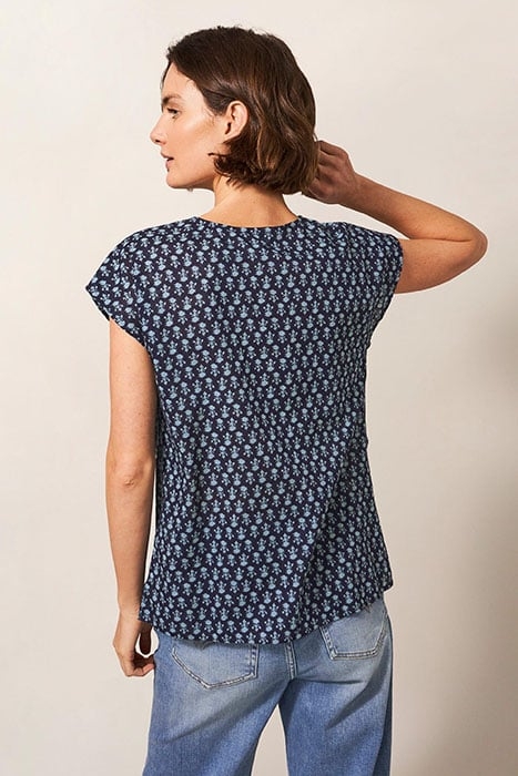 RAE COTTON VEST NAVY 2