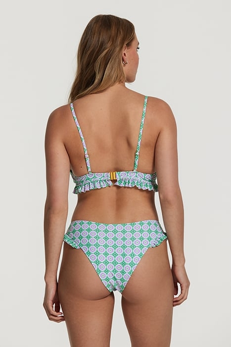 LADIES ROMY RUFFLE BIKINI SET PORTO TILE FRESH GREEN 2
