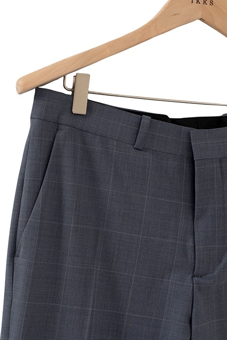 INDIGO CHECK SLIM TRAVEL SUIT SUIT TROUSERS 2