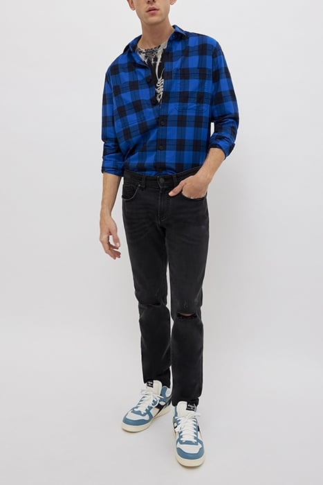 ELECTRIC BLUE CHECKERBOARD REGULAR SHIRT 3