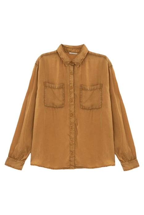 YELLOW BEADED CUPRO SHIRT 1