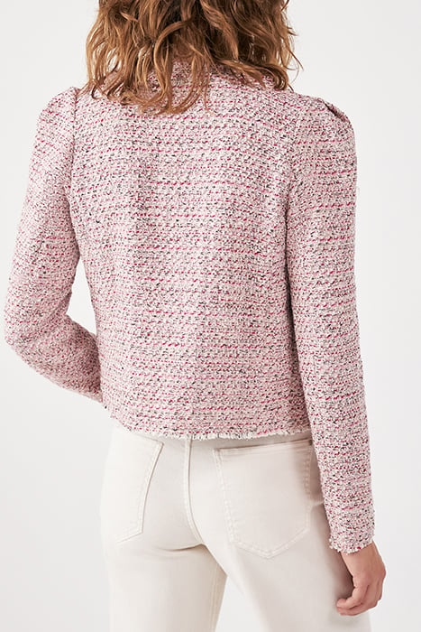 PINK DECORATIVE TWEED SQUARE JACKET 2