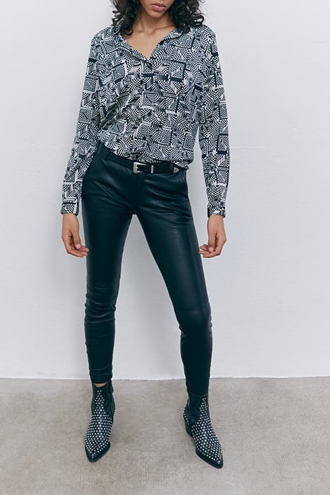 BLACK OPTIC CHECKERBOARD PRINT SHIRT 3