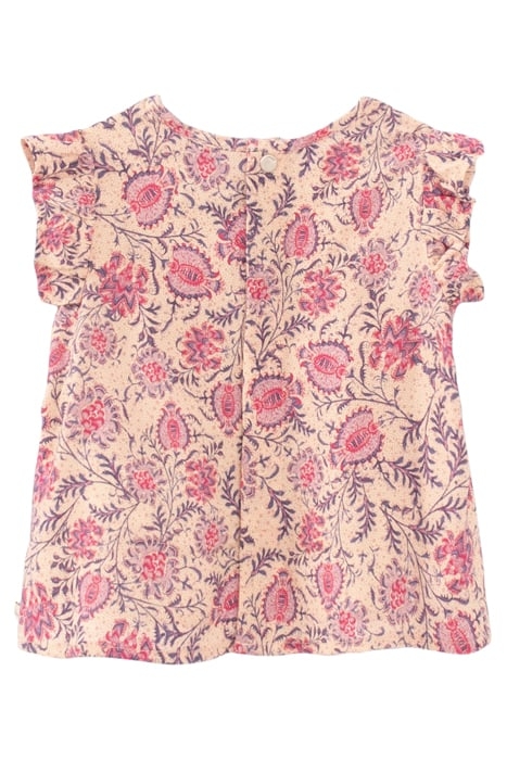 BABY GIRLS’ PINK FLORAL PAISLEY PRINT LENZING™ ECOVERO™ BLOU 2