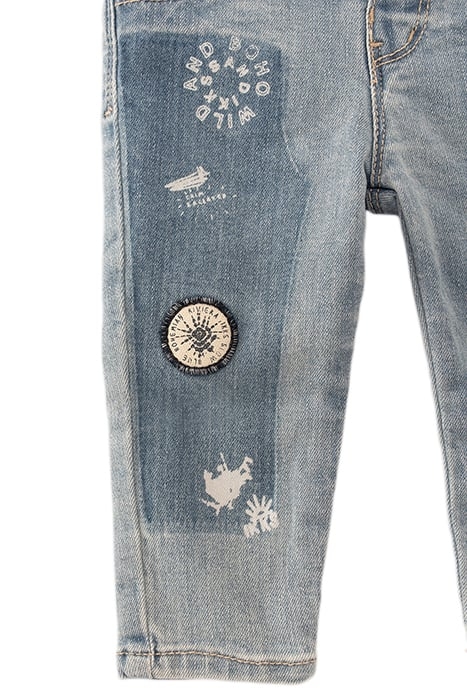 BABY BOYS’ BLUE JEANS WITH PRINT AND BADGE 3