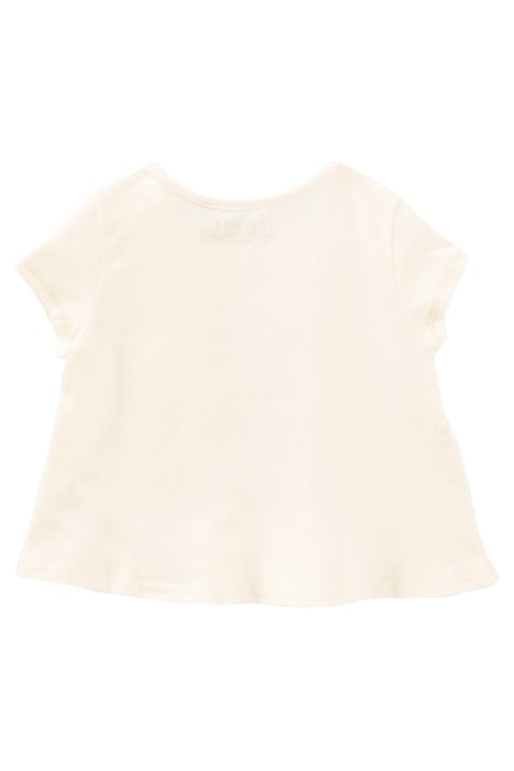 BABY GIRLS’ ECRU ORGANIC COTTON SLOGAN VEST TOP 2