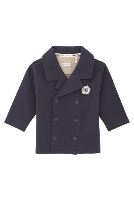 BABY BOYS’ NAVY PEA COAT-STYLE CARDIGAN 1