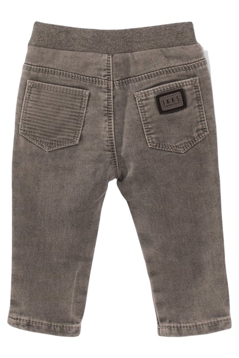 BABY BOYS’ GREY JEANS WITH PRINT AND BADGE 2