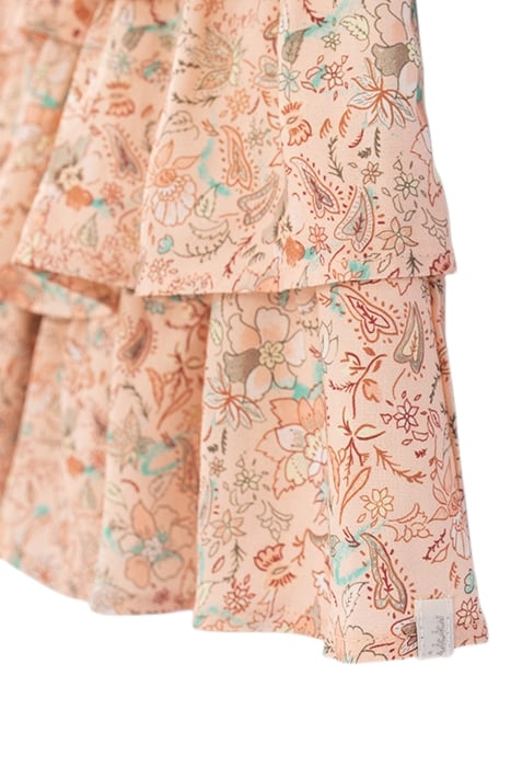 GIRLS’ PEACH FLORAL PRINT LENZING™ ECOVERO™ VISCOSE SKIRT 5