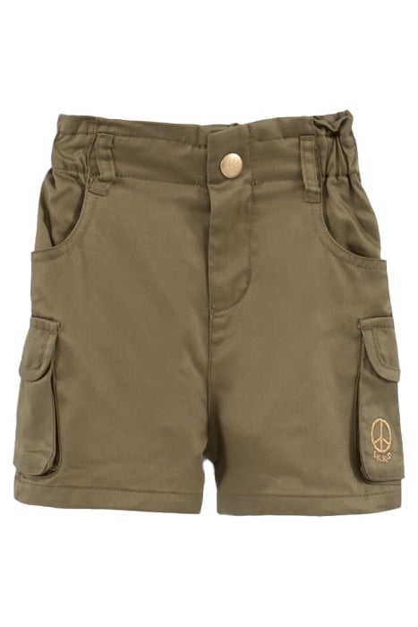 GIRLS' KHAKI LENZING™ TENCEL LYOCELL™SHORTS 1