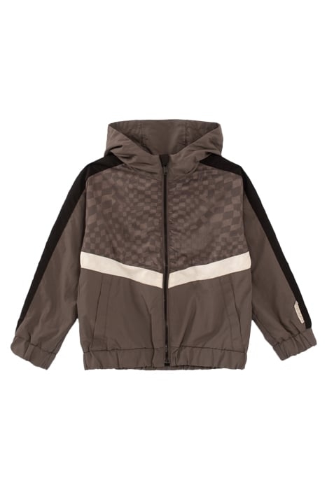 BOYS’ GREY WINDCHEATER WITH CHECKERBOARD LINING 1
