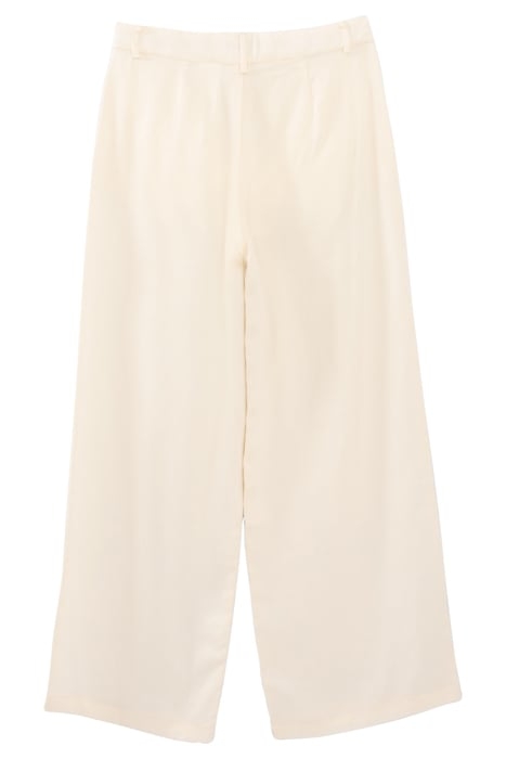 GIRLS' ECRU LENZING™ LYOCELL™ WIDE TROUSERS 3