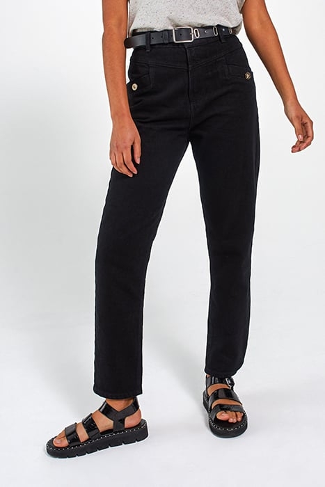 GREY SLOUCHY JEANS WITH DECORATIVE BUTTONS 1