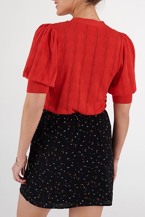 APRICOT KNIT SHORT SLEEVE CARDIGAN 2