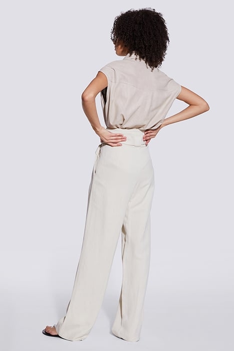 APOLLONIA WIDE-LEG & FLARED PANT IN ECRU 2