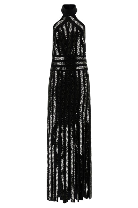DAISY FRINGE DRESS JET BLACK MULTI 4