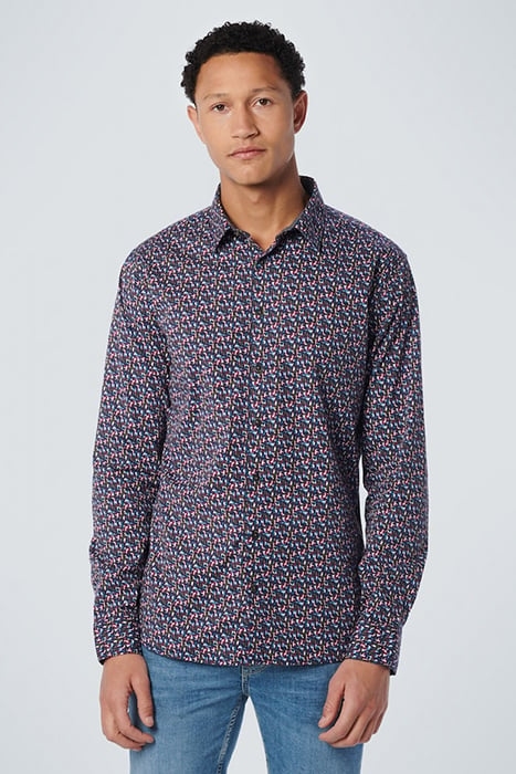 SHIRT STRETCH ALLOVER PRINTED MAUVE 1