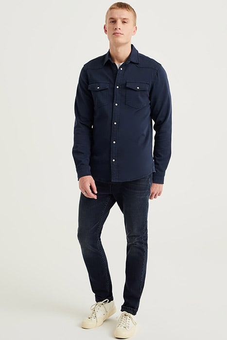 5-POCKET MID WAIST DARK BLUE 3