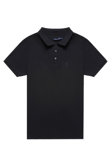 2 PACK JERSEY SHORT SLEEVE POLO SHIRTS BLACK/CHARCOAL MEL 3