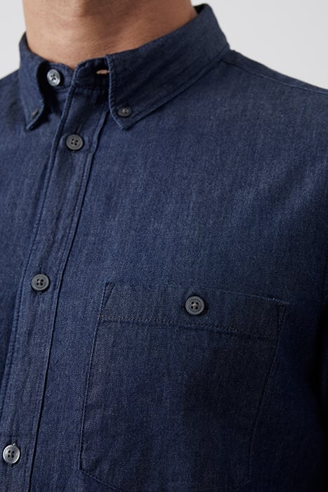 DENIM LONG SLEEVE SHIRT DARK WASH 3