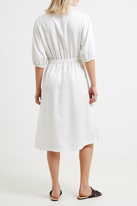 ELKIE TWILL DRAWSTRING DRESS LINEN WHITE 3