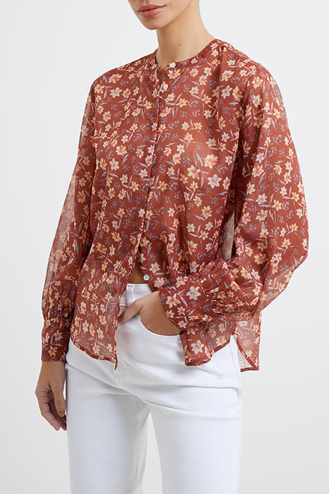 CECILA RECYCLED HALLIE CRINKLE SHIRT HONEY BRONZE 1