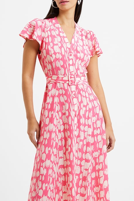 ISLANNA CREPE PRINTED MIDI DRESS CAMELLIA ROSE/CREAM 4