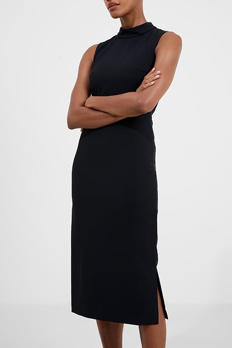 ECHO CREPE MOCK NECK DRESS BLACKOUT 1