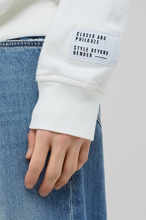 MEN M. PHILOUZE UNISEX HOODIE WHITE 5