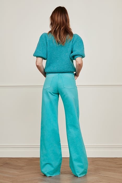 EVA WIDE LEG TROUSERS TYROL TURQUOISE 2