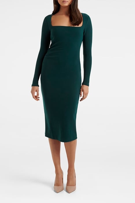 CLIO LONG SLEEVE MIDI TEAL GREEN 1
