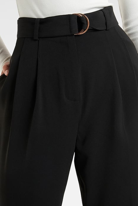 ELIZABETH BELTED TAPERED PANT BLACK 6