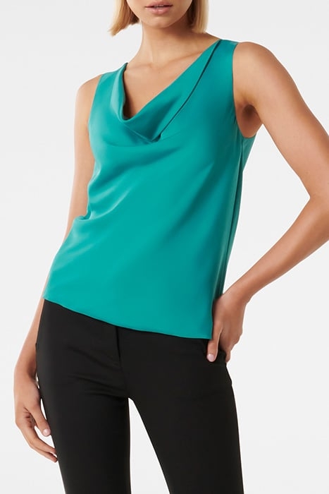 HAILEY COWL CAMI DIGITAL TEAL 1