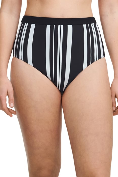 SW BO. FULL BRIEF STD HIGH W. BLACK STRIPES 1