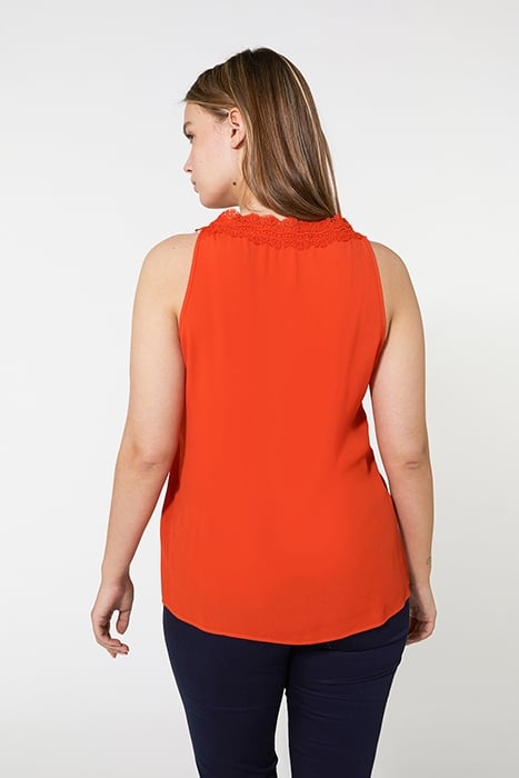TOP WITH LACE HEM ORANGE 2