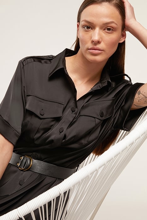 CHEMISIER DRESS WITH POCKETS BLACK 6