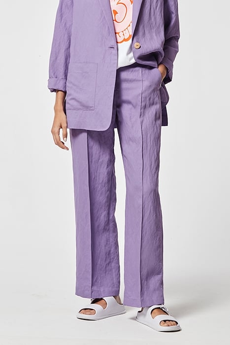 HERRINGBONE STRIPES TERCIO TROUSERS PURPLE 1
