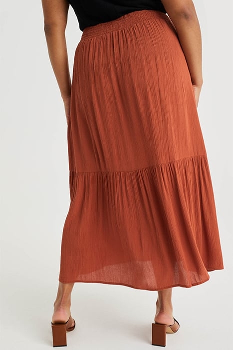 SKIRT MEDIUM LENGTH RUST BROWN 2