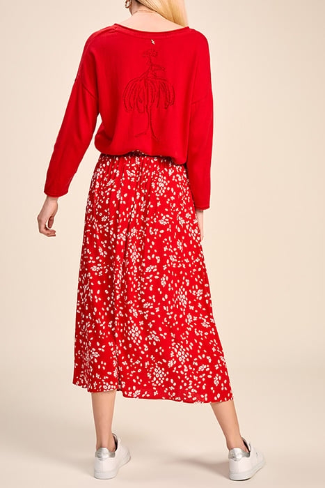 JAMY - CHERRY MIDI SKIRT WITH ABSTRACT FLORAL PRINT 3