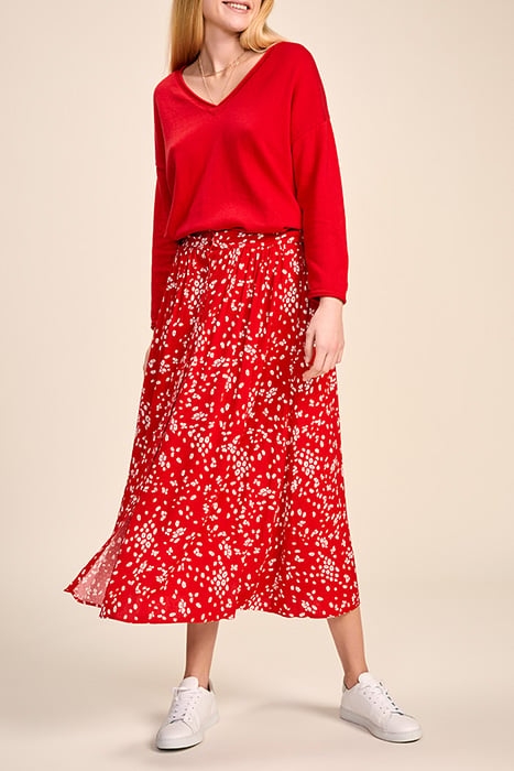 JAMY - CHERRY MIDI SKIRT WITH ABSTRACT FLORAL PRINT 2