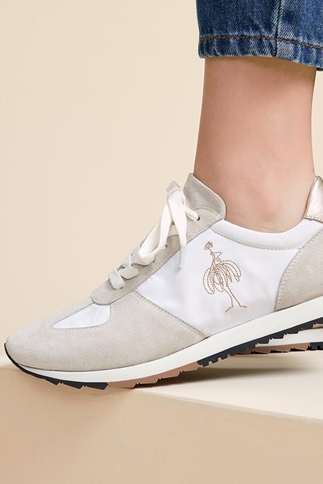 O.ZAKI - TWO-MATERIAL TWINE SNEAKERS WITH DANCER EMBROIDERY 5