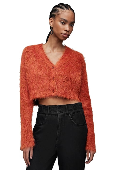 WICK BRUSHED CARDI PLANET RED 1