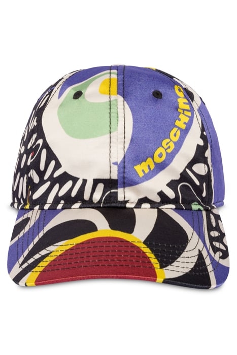 PSYCHEDELIC PRINT HAT BLUE 1