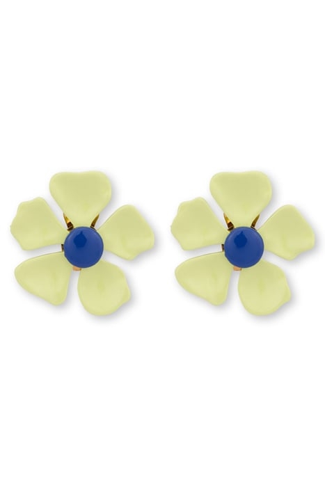 60'S FLOWER EARRINGS GREEN 1