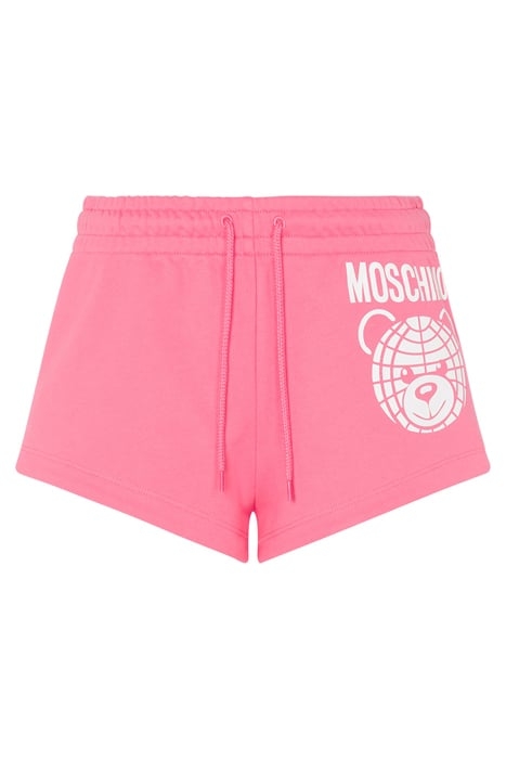 MOSCHINO TEDDY BEAR ORGANIC FLEECE SHORTS PINK 3