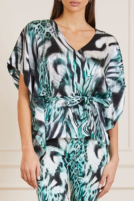 MADELYN KIMONO FELINE FEELING PRINT 1