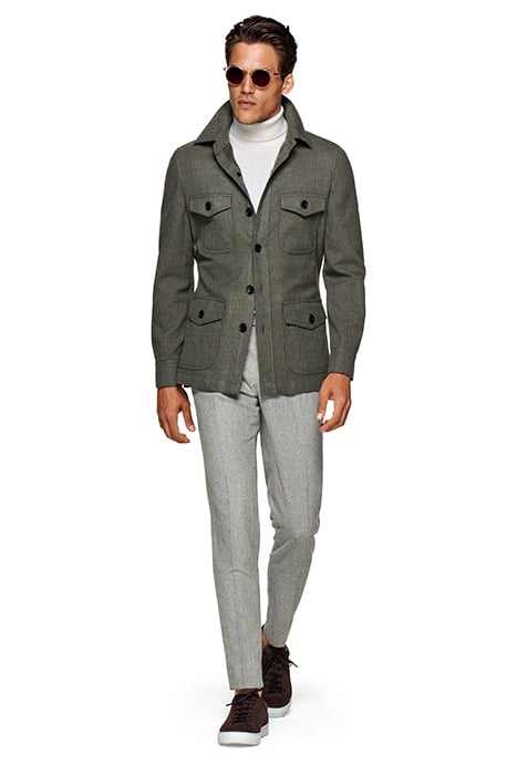 SHIRT JACKET-MID GREEN DARK GREEN 5