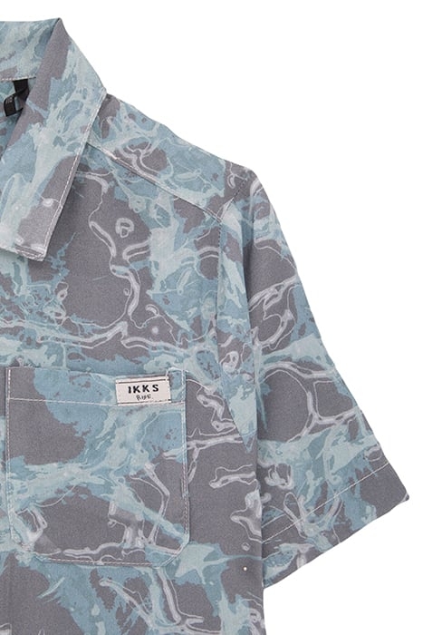 BOYS’ BLUE AQUATIC MOTIF LENZING™ ECOVERO™ VISCOSE SHIRT 4