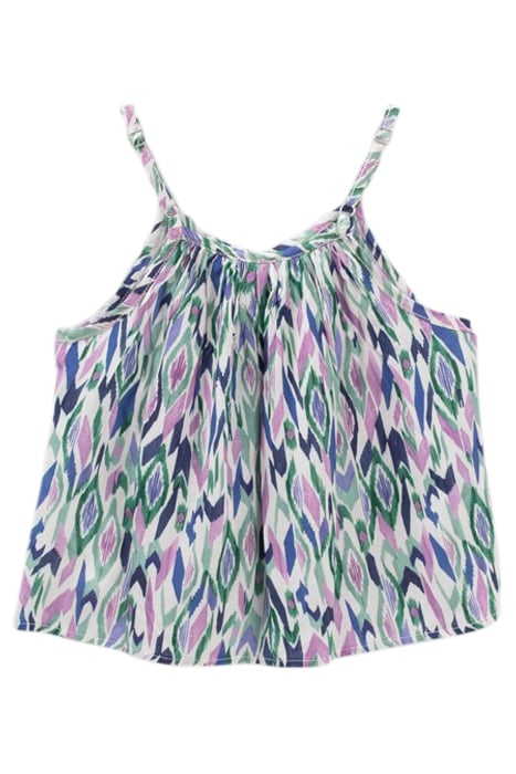 GIRLS’ OFF-WHITE IKAT DIAMOND PRINT TOP 2